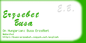 erzsebet busa business card