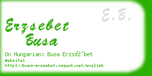 erzsebet busa business card